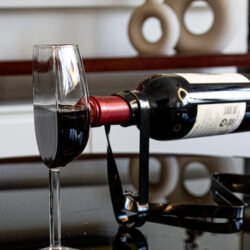Half wine glass_filled_wine holder_display