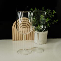 Half wine glasses_oval tray_plant