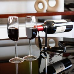 Half wine glasses_wine string_coffee table display