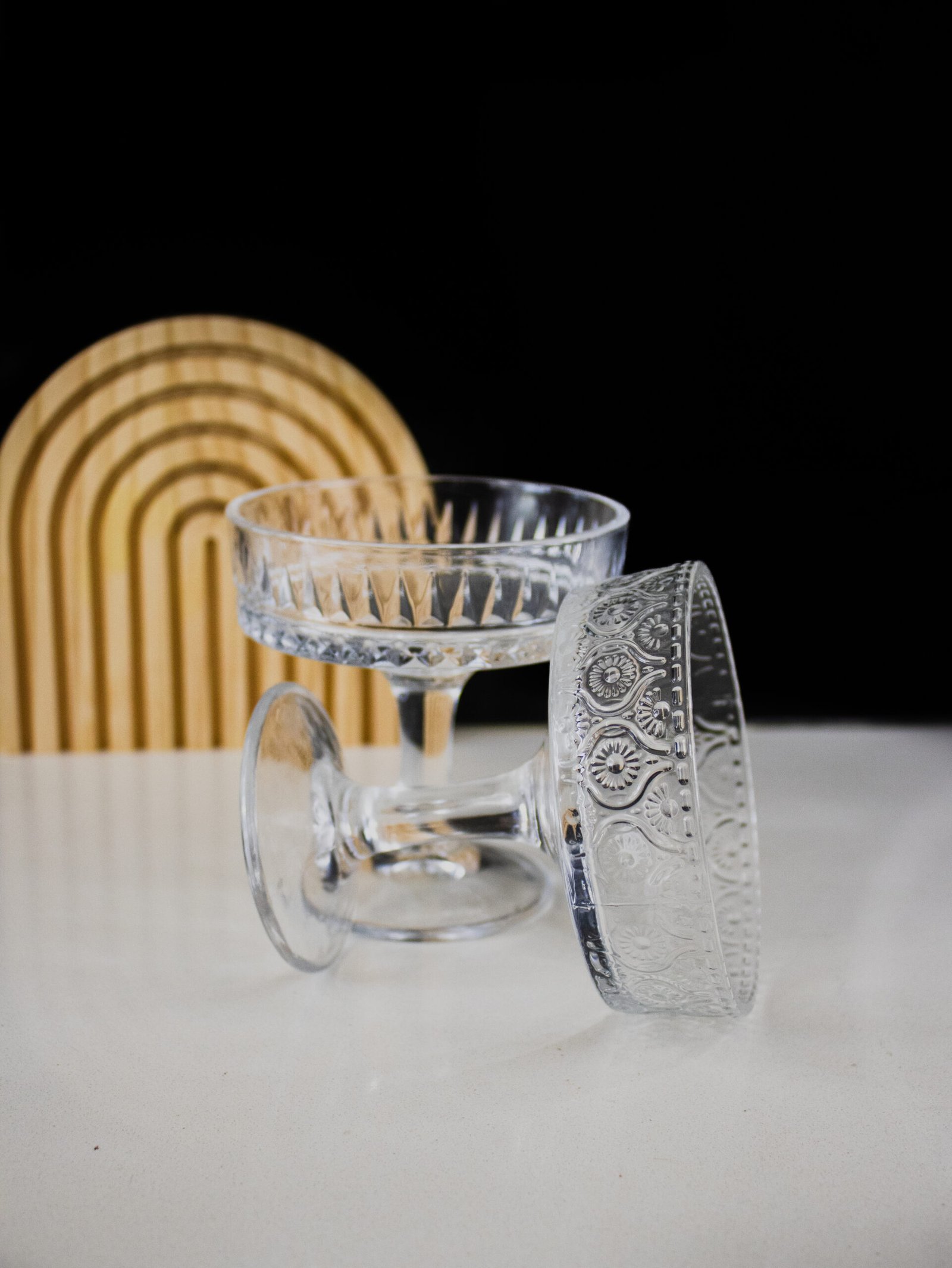 Short champagne glasses_Oval tray