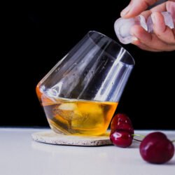 Whiskey glass_Filled_Hand_cherries
