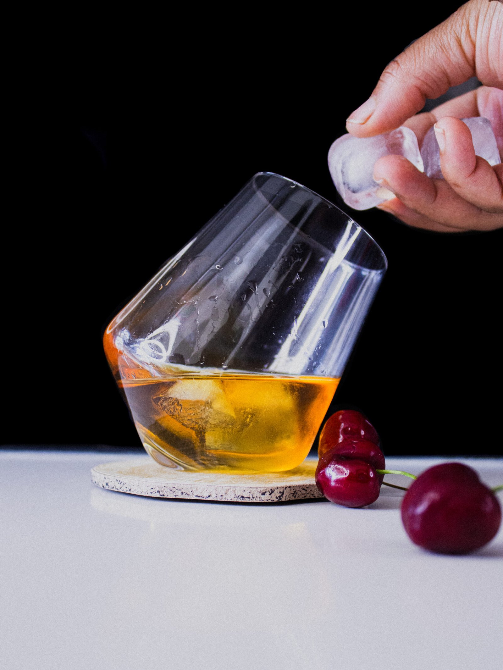 Whiskey glass_Filled_Hand_cherries
