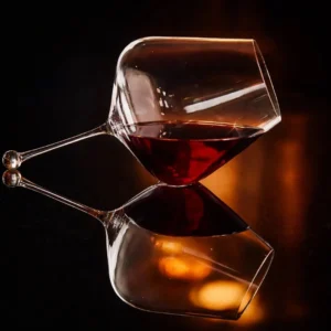Titled Wine Glass