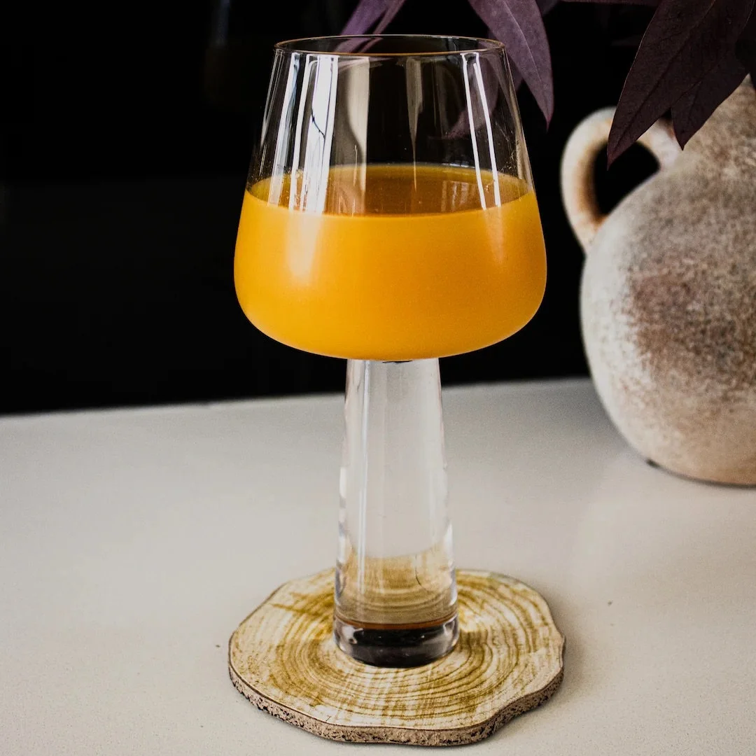 Sculpted Thick Stem Wine Glass