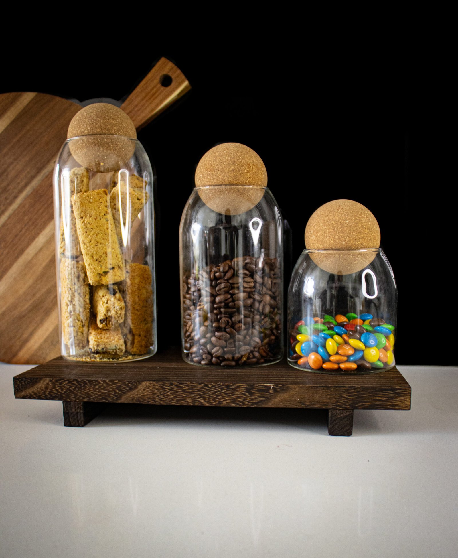 Trio Dome Glass Jar Set