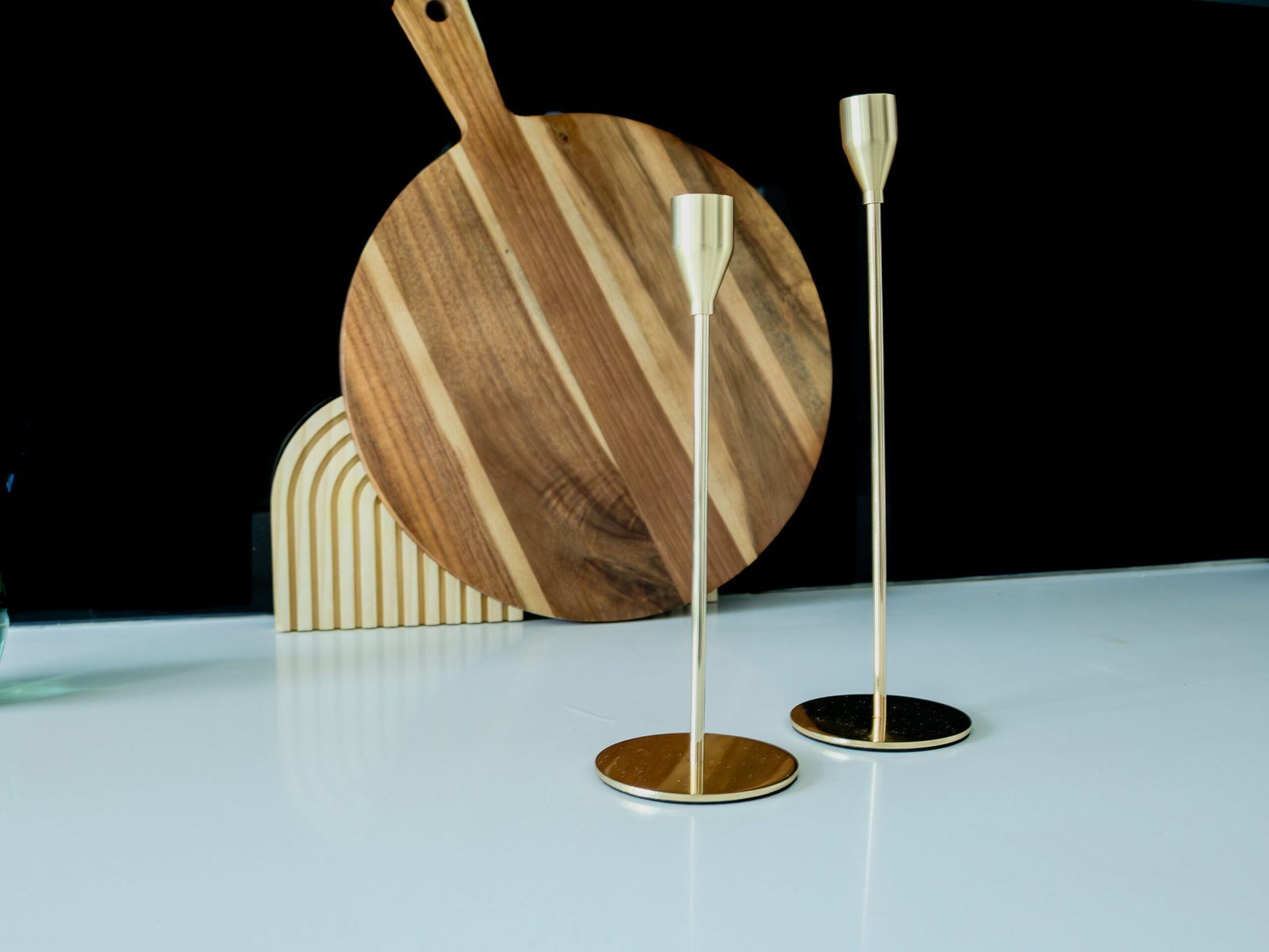 Gold Metal Candle Holder