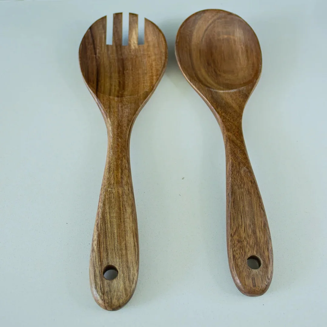 Wooden Serving Tongs