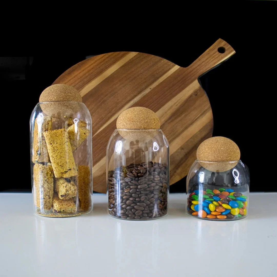 Trio Dome Glass Jar Set